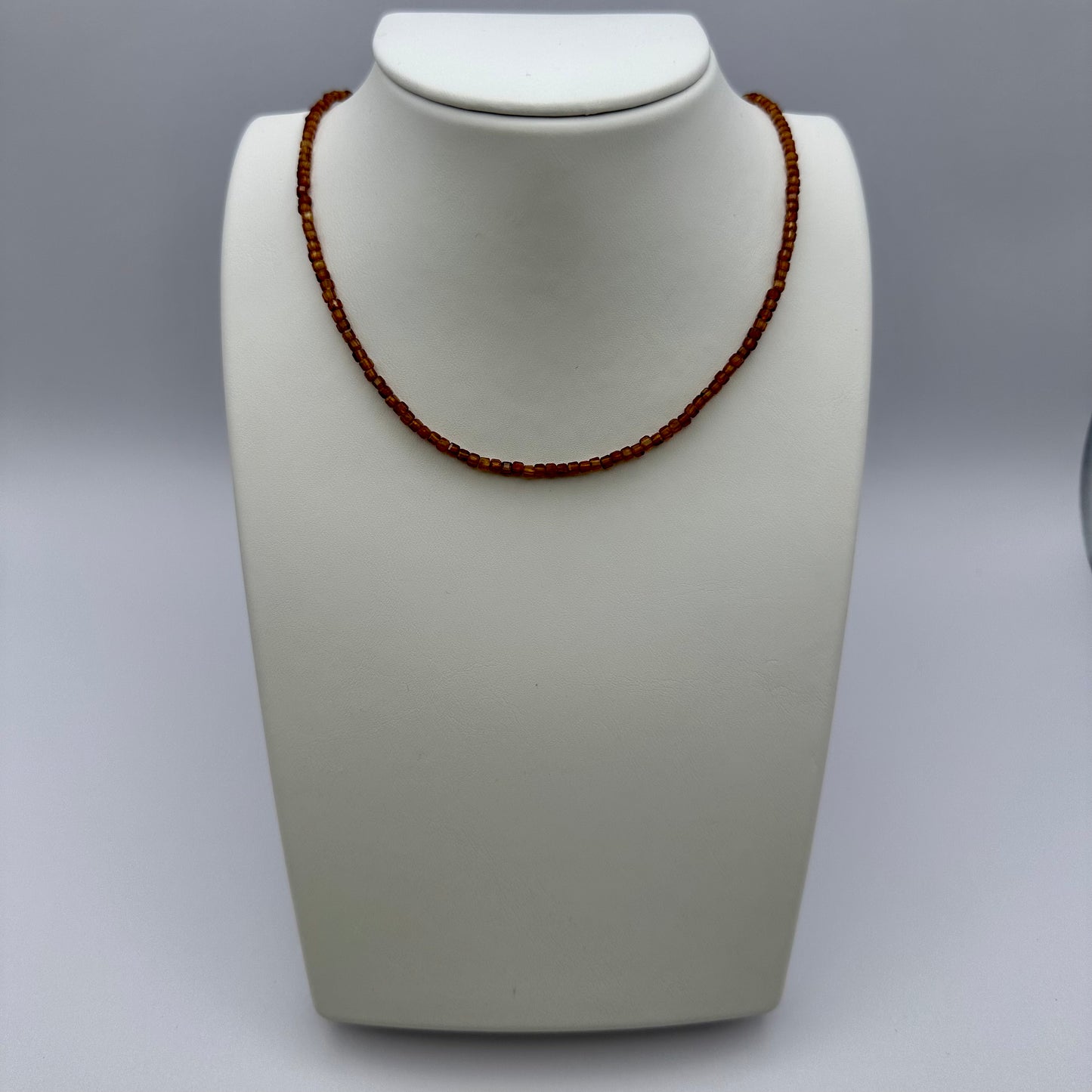 Single Choker: Hessonite (Orange Garnet)