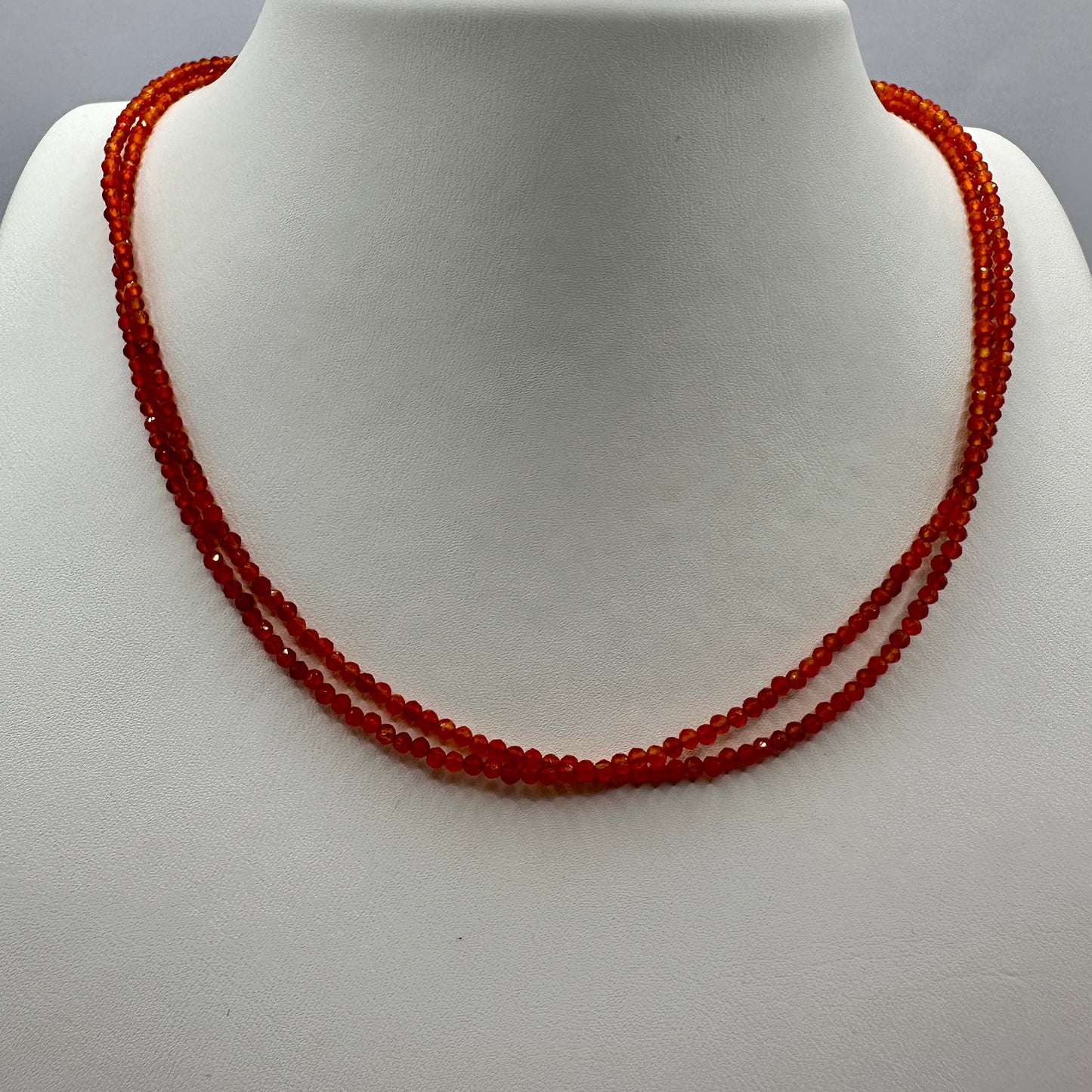 Single Choker: Carnelian Double Strand