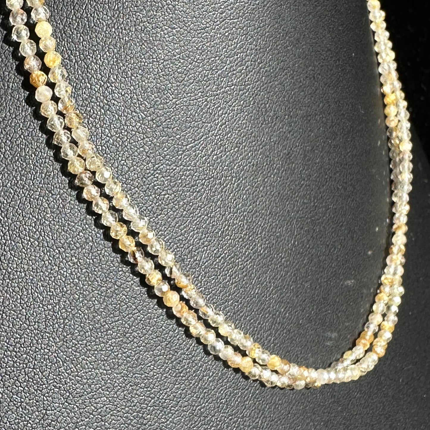 Single Choker: Rutilated Quartz Double Strand