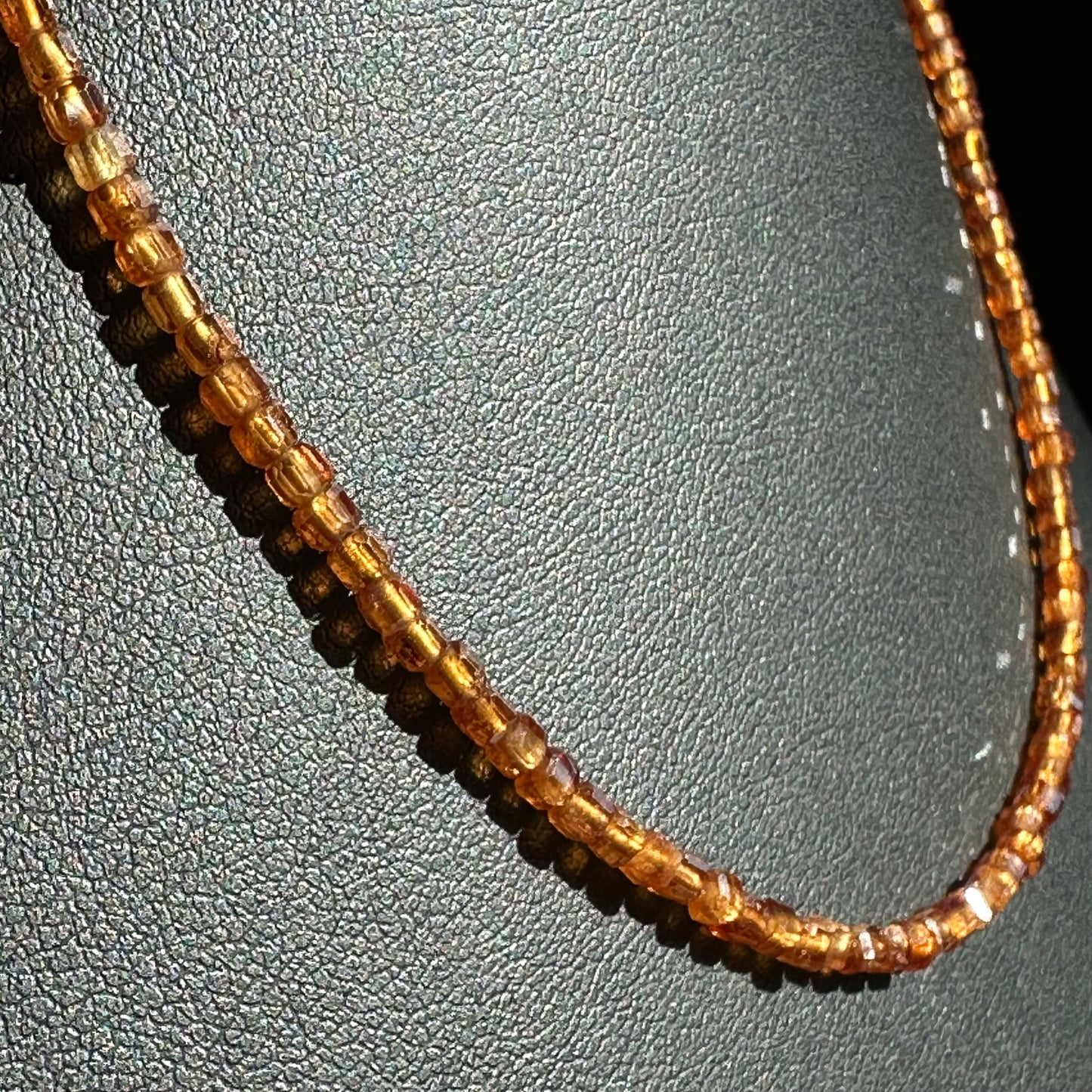 Single Choker: Hessonite (Orange Garnet)