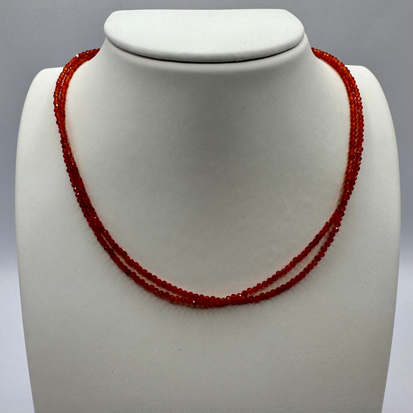 Single Choker: Carnelian Double Strand